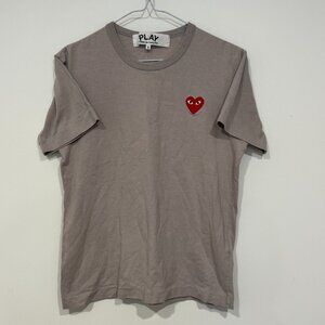 Comme Des Garcons PLAY Heart Logo T-shirt Grey Size S AZ-T212